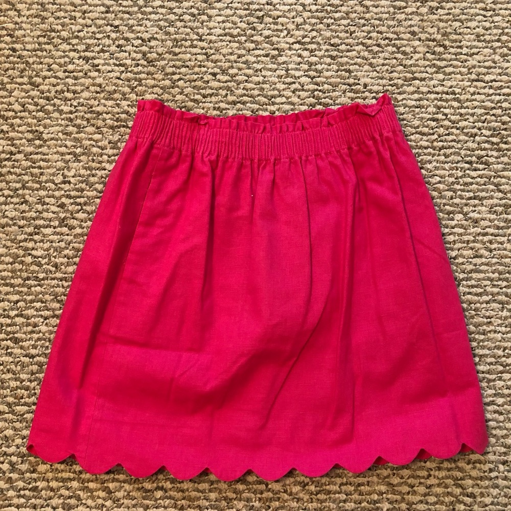 JCrew scalloped pull on mini skirt